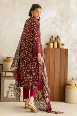 UAE-3 Piece Embroidered Printed Lawn Suit with Chiffon Dupatta BM-62023