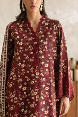 UAE-3 Piece Embroidered Printed Lawn Suit with Chiffon Dupatta BM-62023