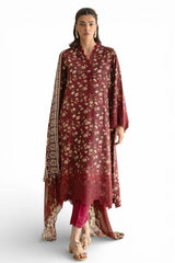 UAE-3 Piece Embroidered Printed Lawn Suit with Chiffon Dupatta BM-62023