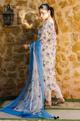 UAE-3 Piece Printed Lawn Suit with Printed Chiffon Dupatta BM-62007