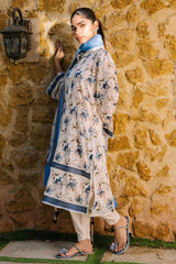 UAE-3 Piece Printed Lawn Suit with Printed Chiffon Dupatta BM-62007