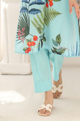 UAE-3 Piece Printed Lawn Suit with Chiffon Dupatta
