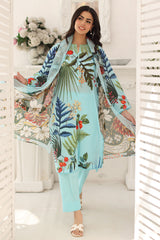 UAE-3 Piece Printed Lawn Suit with Chiffon Dupatta