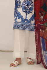 UAE-3 Piece Printed Lawn Suit with Chiffon Dupatta