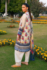 UAE-3 Piece Printed Lawn Suit with Chiffon Dupatta