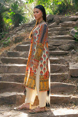 UAE-3 Piece Printed Lawn Suit with Chiffon Dupatta