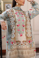 UAE-3 Piece Printed Lawn Suit with Chiffon Dupatta