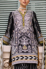 UAE-3 Piece Printed Lawn Suit with Chiffon Dupatta