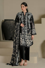 UAE-3 Piece Printed Corduroy Suit