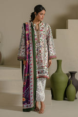 UAE-3 Piece Printed Corduroy Suit