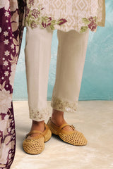 UAE-3 Piece Printed Cotton Suit with Printed Denting Lawn Dupatta and Embroidered Neckline and Motifs
