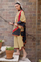 UAE-3 Piece Printed Cambric Suit with Lawn Dupatta