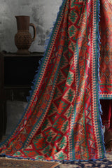 UAE-3 Piece Printed Karandi Suit with Printed Karandi Dupatta