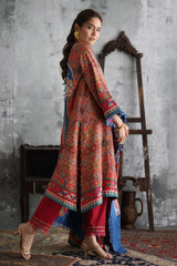 UAE-3 Piece Printed Karandi Suit with Printed Karandi Dupatta