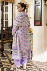 UAE-3 Piece Printed Karandi Suit