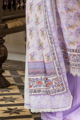 UAE-3 Piece Printed Karandi Suit