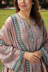 UAE-3 Piece Printed Karandi Suit