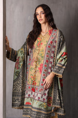 UAE-3 Piece Printed Karandi Suit with Printed Karandi Dupatta