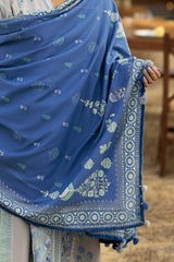 UAE-3 Piece Embroidered Khaddar Suit with Lacquer Printed Khaddar Dupatta
