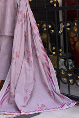UAE-3 Piece Gold Printed Khaddar Suit with Gold Printed Khaddar Dupatta