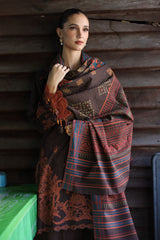 UAE-3 Piece Printed Khaddar Suit with Printed Khaddar Dupatta