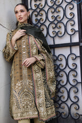 UAE-3 Piece Printed Khaddar Suit with Printed Khaddar Dupatta