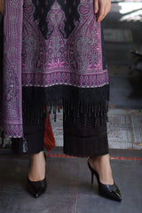 UAE-3 Piece Printed Khaddar Suit with Printed Khaddar Dupatta