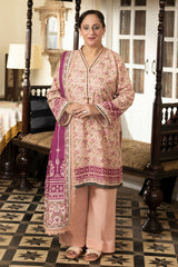 UAE-3 Piece Printed Khaddar Suit