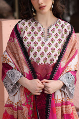 UAE-3 Piece Printed Khaddar Suit with Printed Khaddar Dupatta