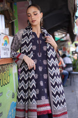 UAE-3 Piece Printed Khaddar Suit with Printed Khaddar Dupatta
