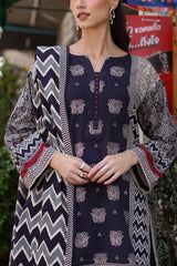 UAE-3 Piece Printed Khaddar Suit with Printed Khaddar Dupatta