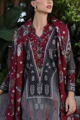 UAE-3 Piece Printed Khaddar Suit with Printed Khaddar Dupatta