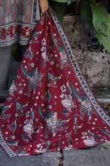UAE-3 Piece Printed Khaddar Suit with Printed Khaddar Dupatta