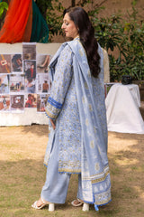 UAE-3 Piece Printed Khaddar Suit