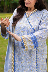 UAE-3 Piece Printed Khaddar Suit