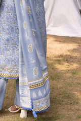 UAE-3 Piece Printed Khaddar Suit
