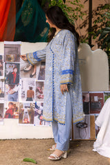 UAE-3 Piece Printed Khaddar Suit