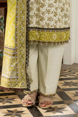 UAE-3 Piece Printed Khaddar Suit