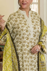 UAE-3 Piece Printed Khaddar Suit
