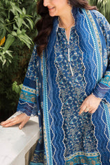 UAE-3 Piece Printed Khaddar Suit