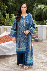 UAE-3 Piece Printed Khaddar Suit