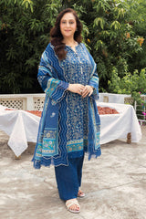 UAE-3 Piece Printed Khaddar Suit