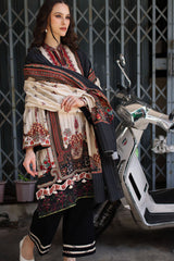 UAE-3 Piece Printed Khaddar Suit with Printed Khaddar Dupatta