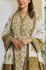 UAE-3 Piece Printed Khaddar Suit