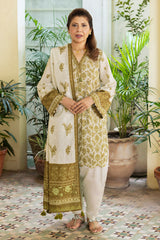 UAE-3 Piece Printed Khaddar Suit