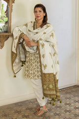 UAE-3 Piece Printed Khaddar Suit
