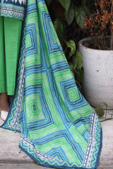 UAE-3 Piece Printed Khaddar Suit with Printed Khaddar Dupatta