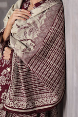 UAE-3 Piece Printed Khaddar Suit with Printed Khaddar Dupatta