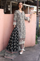 UAE-3 Piece Printed Khaddar Suit with Printed Khaddar Dupatta and Printed Trouser