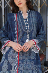 UAE-3 Piece Printed Khaddar Suit with Printed Khaddar Dupatta and Printed Trouser